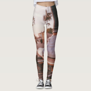 Legging patinagem na praia