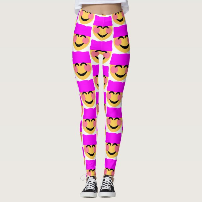 Legging patins cor-de-rosa (Frente)