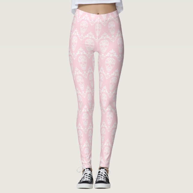 Legging patins cor-de-rosa vitorianos (Frente)