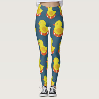 Legging Pato de borracha amarelo, padrão bonito e sem cost