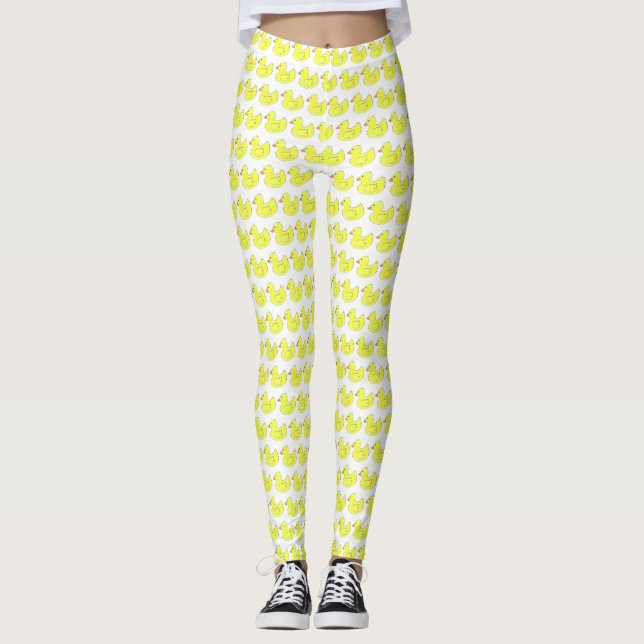 Legging Pato de Borracha Amarelo Pato de Banheira Duckie (Frente)