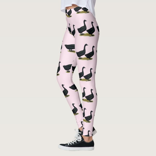Legging Patos: Black Cayugas (Esquerda)