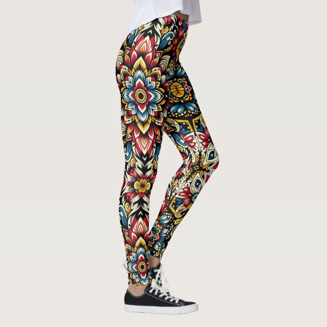 Legging Patrimônio Cultural Design Afro Flower Medley (Direita)