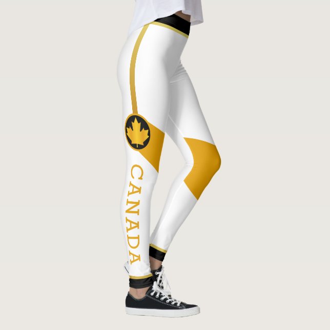 Legging Patriota Canadiano Orgulhoso com Folha de Maple Do (Direita)