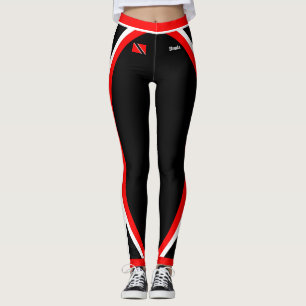 Legging Patriotic Trinidad e Tobago Flag com seu nome