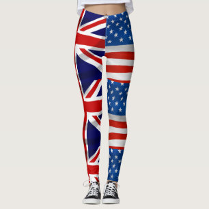 Legging Patriótico Britânico Americano