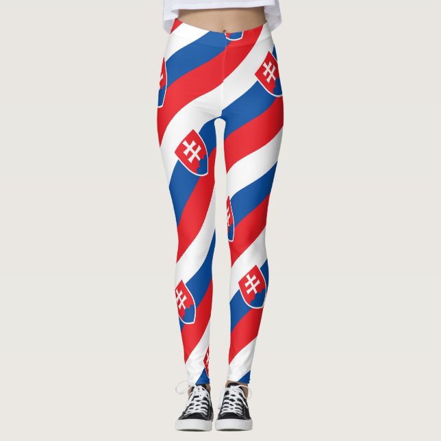 Legging Patriótico eslovaco da bandeira de Slovakia (Frente)