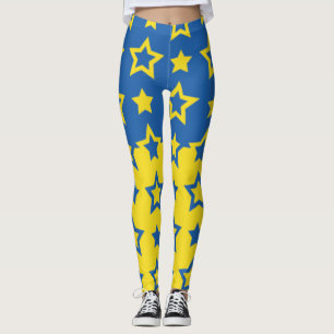 Legging Patriótico Ucraniano de Bandeira da Ucrânia