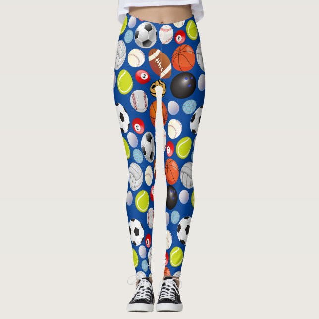 Legging Patterno de esportes azul BG (Frente)