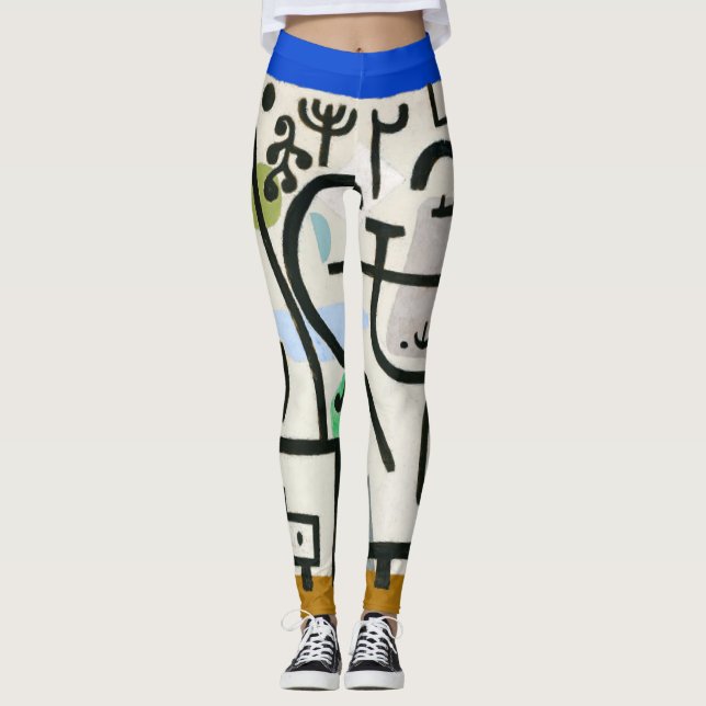 Legging Paul Klee Rich Harbor Expressionismo Abstrato (Frente)