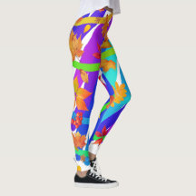 paus coloridos de folhas