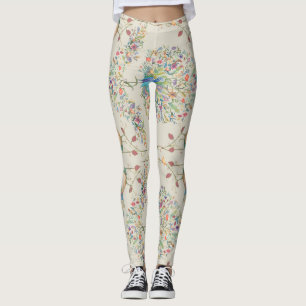 Legging Pavão, Belo Floral Tropical