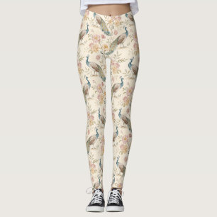 Legging Pavão Elegante Floral Vintage (11)