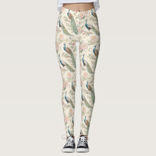 Legging Pavão Elegante Floral Vintage (6)