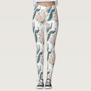 Legging Pavão Elegante Floral Vintage (8)