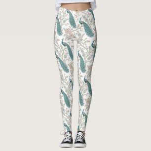 Legging Pavão Floral Vintage Elegante (4)