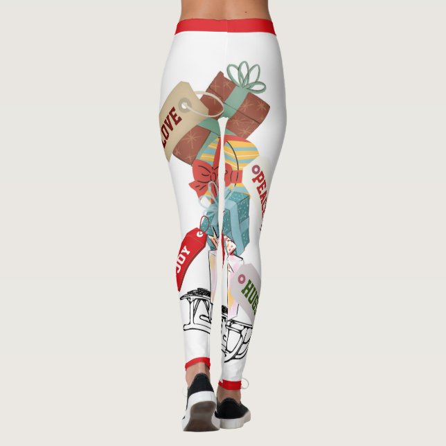 Legging Paz Amor Alegria Natal Festivo Moderno (Verso)