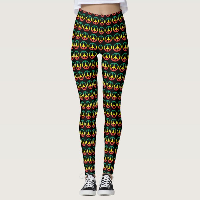 Legging Peace Power - Rasta Roots reggae yoga genebra de (Frente)