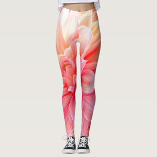 Legging Peach Blush Dahlia Blossom