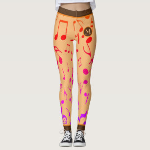 Legging PEACH DE Notas de Música GRADIANTES