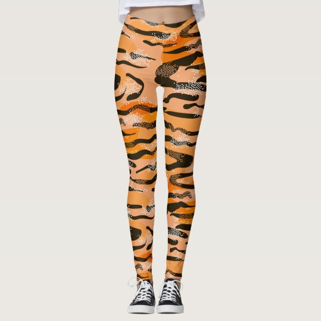 Legging Peach Tiger Stripe (Frente)