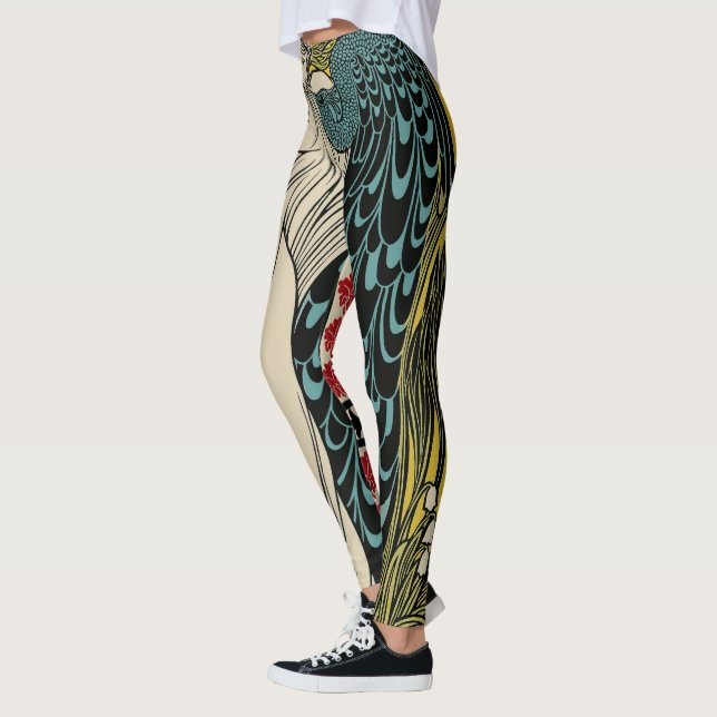 Legging Peacock Fine Art Bird Nouveau (Esquerda)