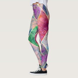 Legging Pearl Rainbow Tie Dye Harlequin Herringbone