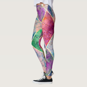 Legging Pearl Rainbow Tie Dye Harlequin Herringbone