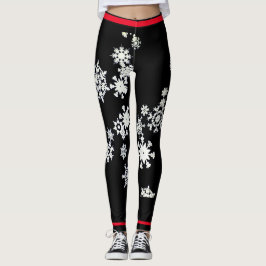 LEGGING PEDAÇOS PERSONALIZADOS SNOWFLAKE COM RED