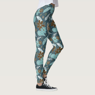 Legging pedófilos plenas penas flores boro