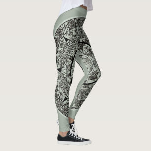Legging Pedra do Sol Asteca Mexicana Calendário Maia 1
