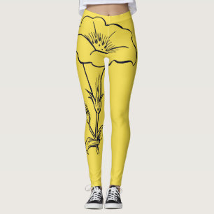 LEGGING PEDRAS AMARELAS COM FLORES