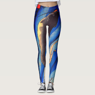 LEGGING PEDRAS AZUIS COM PEIXE JAPONÊS