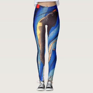LEGGING PEDRAS AZUIS COM PEIXE JAPONÊS