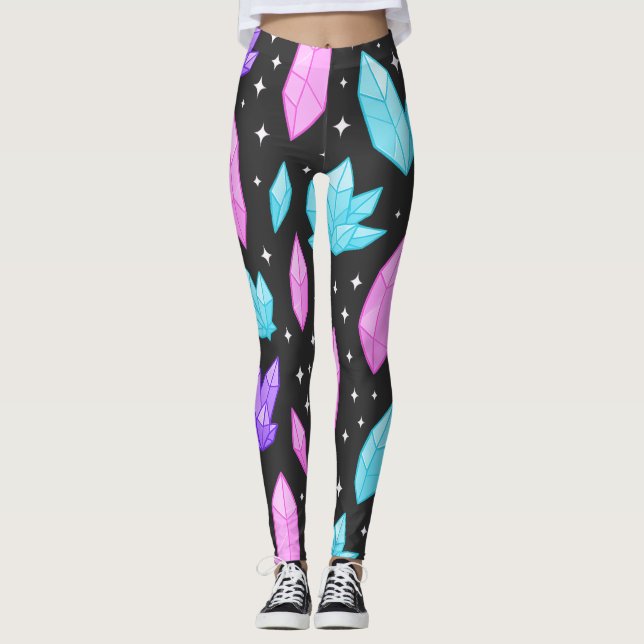 Legging Pedras coloridas no espaço cósmico (Frente)