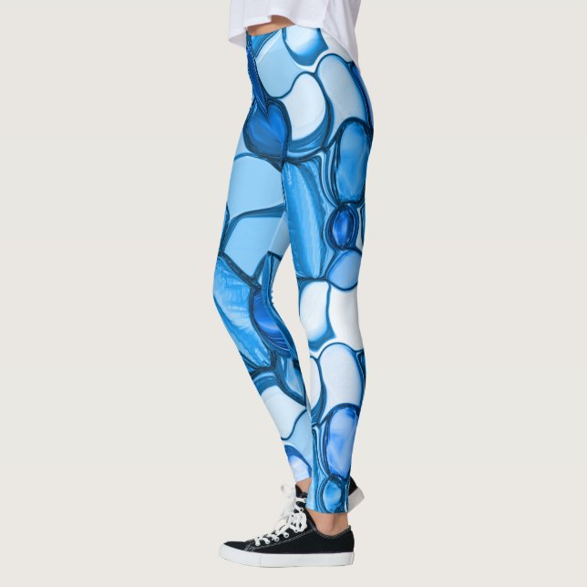 Legging Pedras redondas em tons semelhantes ao azul real (Esquerda)