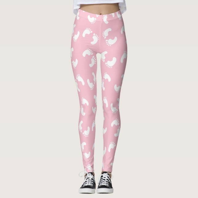 Legging Pegadas De Bebês, Pé De Bebês, Passos De Pé, Passo (Frente)