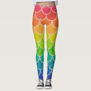 Legging Peixe Arco-Íris / Dragão / Orgulho de Pernas de Es