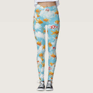 Legging Peixes dourados no céu