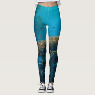 Legging Peixes E Recifes bonito