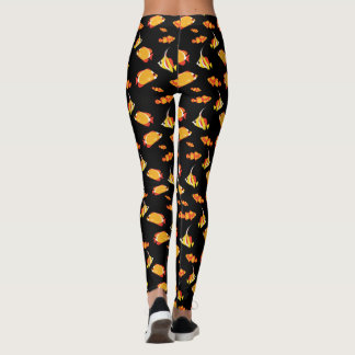 Legging Peixes Tropicais Peixe Anjo Padrão Subaquático Oce