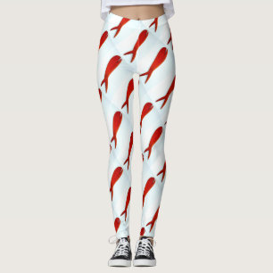 Legging peixes vermelhos de aumentação