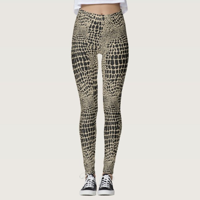 Legging Pele Animal em Preto e Branco (Frente)