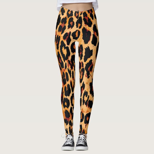 Legging Pele Animal: Tecido de colheita (Frente)