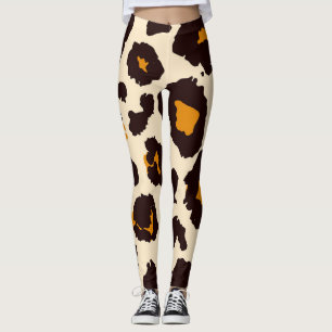 Legging Pele Chita, Textura Impressa De Animais.