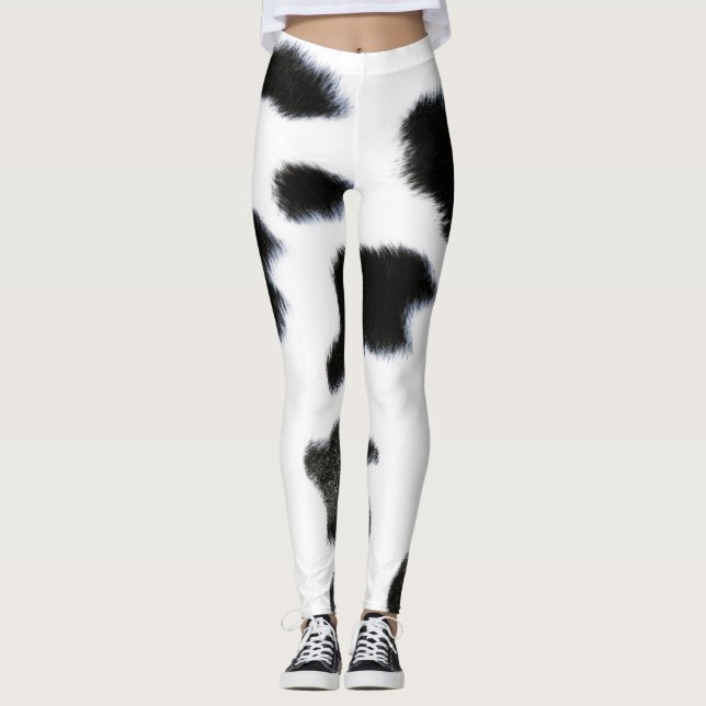 Legging Pele de Gato Preto e Branco (Frente)