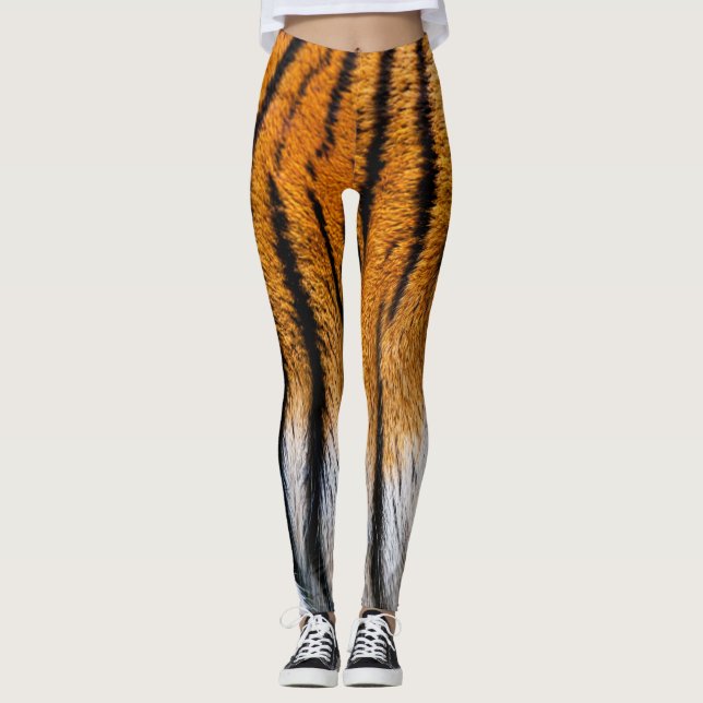 Legging Pele de Tigre Pernas de Mulheres (Frente)