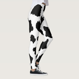 Legging Pele de Vaca Preto e Branco