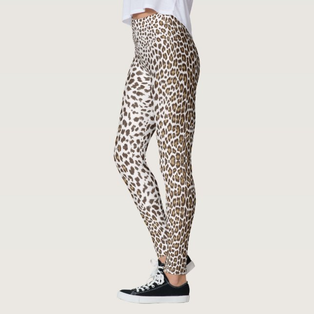 Legging Pele Leopardo Branca (Esquerda)