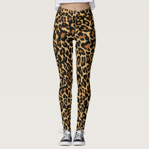 Legging Pele-leopardo Impressão de pele animal